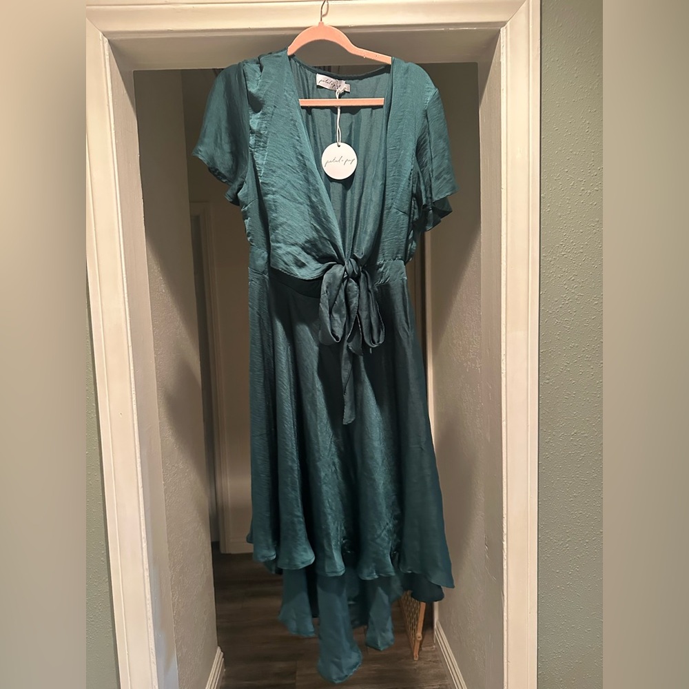Petal & Pup Emerald Green High Low Dress